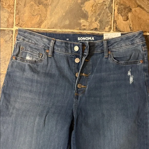 Sonoma Dark Blue Flare Jeans - Picture 2 of 5